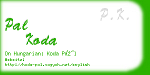 pal koda business card